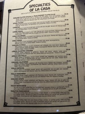 Menu photo 6 La Capilla Mexican Restaurant Torrance, CA