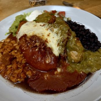 La Plazuela - Chile Relleno Christmas style - New American Near Me - Santa Fe, New Mexico