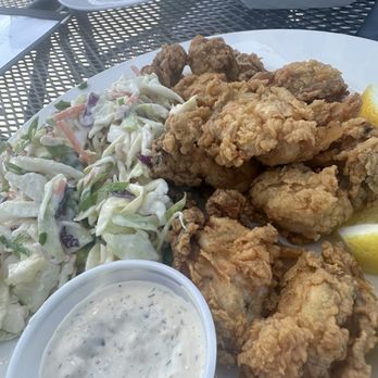 Bargeway Pub - Lightly fried incredibly fresh oysters, and coleslaw - New American Near Me - The Dalles, Oregon Bargeway Pub - Lightly fried incredibly fresh oysters, and coleslaw - New American Near Me - The Dalles, Oregon