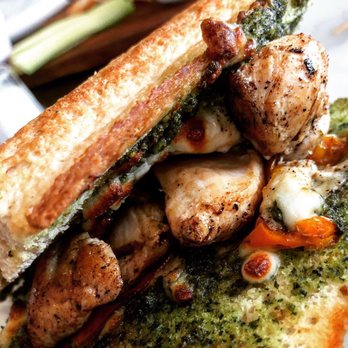 Salma Farah's Mediterranean - Grilled chicken and basil sandwich. very tasty - Mediterranean Near Me - El Paso, Texas Salma Farah's Mediterranean - Grilled chicken and basil sandwich. very tasty - Mediterranean Near Me - El Paso, Texas
