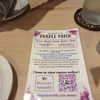 Purple Patch - Menu - Filipino Near Me - Washington, DC, District of Columbia Purple Patch - Menu - Filipino Near Me - Washington, DC, District of Columbia
