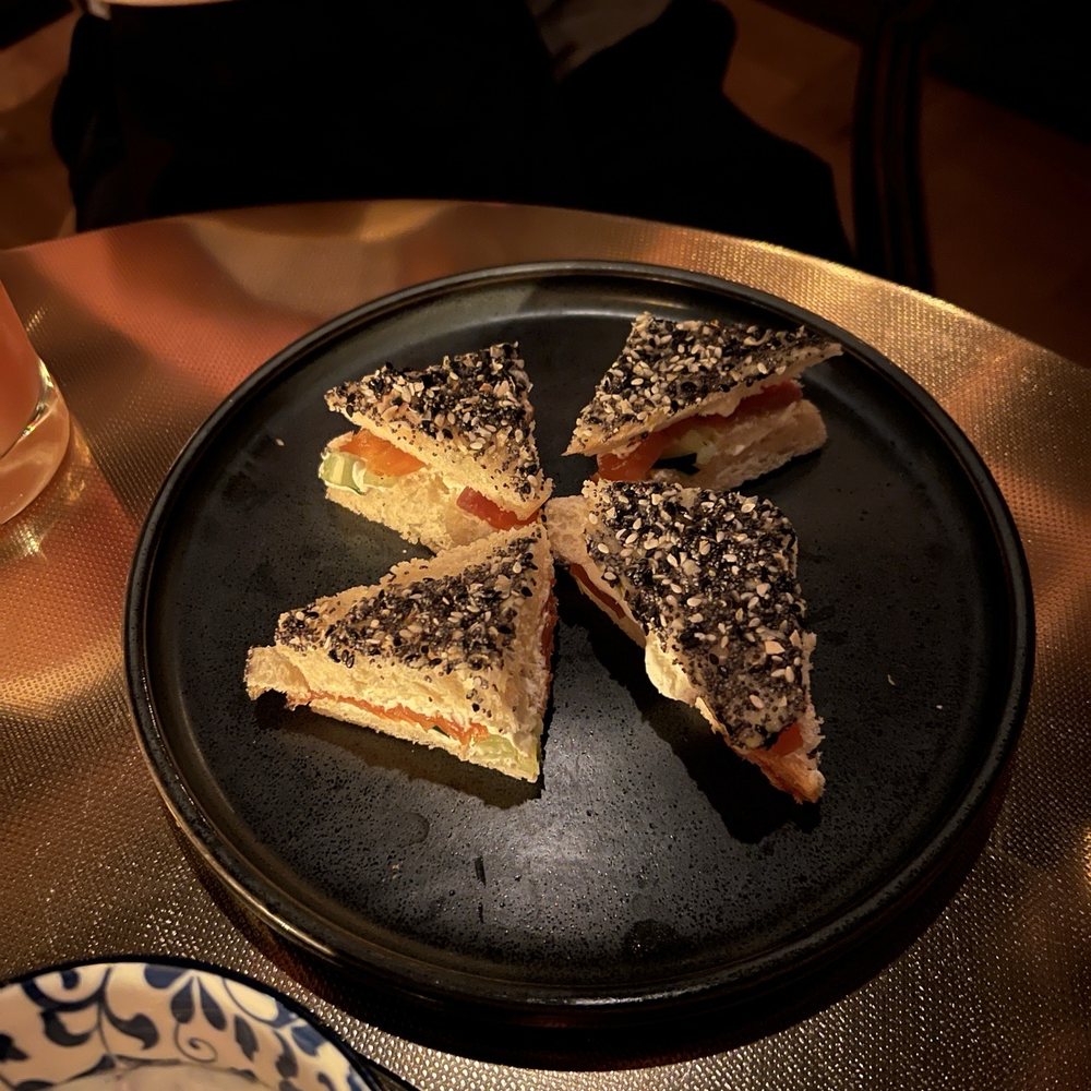 Apothecary - smoked salmon tea sandwiches - Cocktail Bars Near Me - Dallas, Texas