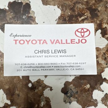 Toyota Vallejo Service - Ask for Chris for exceptional customer service!!! - Auto Repair Near Me - Vallejo, California