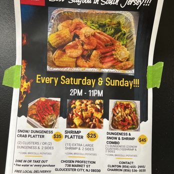 Chosen Profection Soulfood - Seafood menu - Soul Food Near Me - Gloucester City, New Jersey Chosen Profection Soulfood - Seafood menu - Soul Food Near Me - Gloucester City, New Jersey