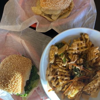GoldBurgers - Southern Hospitality, Veggie Burger & Tso-ly Loaded Fries - Burgers Near Me - Newington, Connecticut