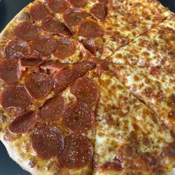 Bits & Pizzas - Large half pepperoni half cheese, perfect for 3 of us!