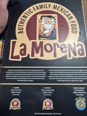 Menu photo 5 La Morena mexican restaurant 2 Aurora, CO Menu photo 5 La Morena mexican restaurant 2 Aurora, CO