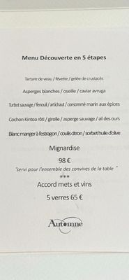 Menu photo 1 Automne Paris, 75