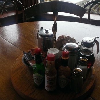 Fred's Coffee Shop - Condiment table setting. - Coffee & Tea Near Me - Sausalito, California