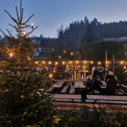 Weihnachtsmarkt Gorxheimertal - Sitzgelegenheiten