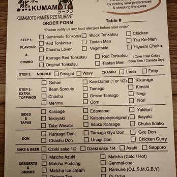 Kumamoto - Customizing your ramen - Ramen Near Me - Montreal, Quebec Kumamoto - Customizing your ramen - Ramen Near Me - Montreal, Quebec
