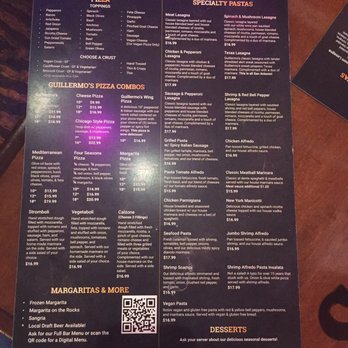 Guillermo's - Menu - Italian Near Me - San Antonio, Texas Guillermo's - Menu - Italian Near Me - San Antonio, Texas