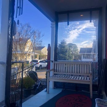 Del Ray Cafe - Benches set up by the front door, nice place to wait and be out of the way ! - French Near Me - Alexandria, Virginia Del Ray Cafe - Benches set up by the front door, nice place to wait and be out of the way ! - French Near Me - Alexandria, Virginia