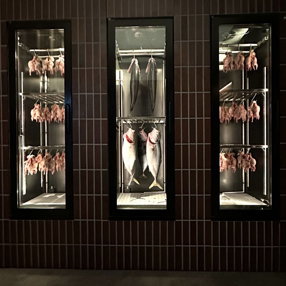Frantzén - Entry way showcases meats to be eaten - Scandinavian Near Me - Stockholm, Alberta