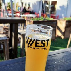 12 West Brewing - Delicious Hazy IPA on the patio