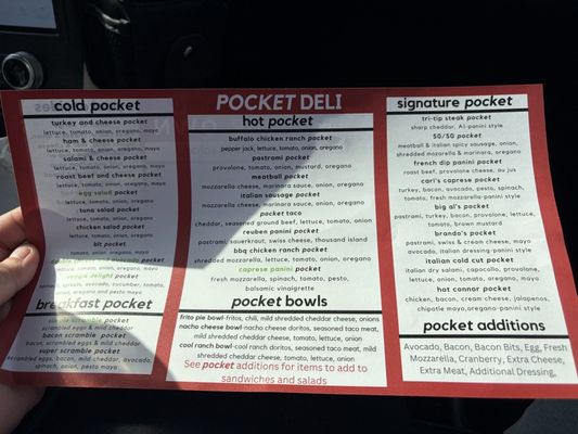 Menu photo 1 Pocket Deli Rancho Cordova, CA Menu photo 1 Pocket Deli Rancho Cordova, CA