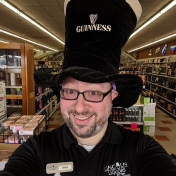 Lincoln Liquors - a man wearing a guinness hat - Beer, Wine & Spirits Near Me - Chelmsford, Massachusetts Lincoln Liquors - a man wearing a guinness hat - Beer, Wine & Spirits Near Me - Chelmsford, Massachusetts