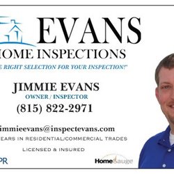 Evans Home Inspections - Evans Home Inspections, Jimmie Evans, 815-822-2971, www.inspectevans.com