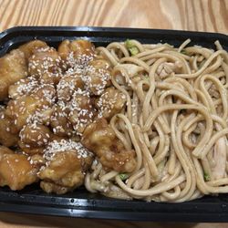 China Wok - Sesame Chicken Combo Plate with Lo Mein