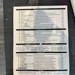 Menu as of 8/11/25