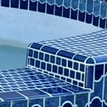 Vivid Blue Maintenance - Look at the detail in cutting those tiny pieces of tile - Pool & Hot Tub Service Near Me - Los Angeles , California Vivid Blue Maintenance - Look at the detail in cutting those tiny pieces of tile - Pool & Hot Tub Service Near Me - Los Angeles , California
