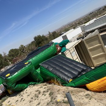 Jeffs Jumpers - Upside down jumper which kids could have been inside. - Bounce House Rentals Near Me