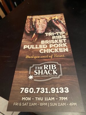 Menu photo 8 The Rib Shack Fallbrook, CA Menu photo 8 The Rib Shack Fallbrook, CA