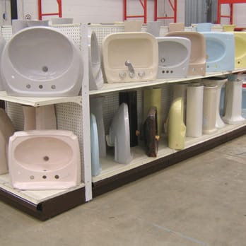 EcoBuilding Bargains - Some colorful pedestal sinks at EcoBuilding Bargains! Recycled stuff from floors to doors. - Kitchen & Bath Near Me - Springfield, Massachusetts