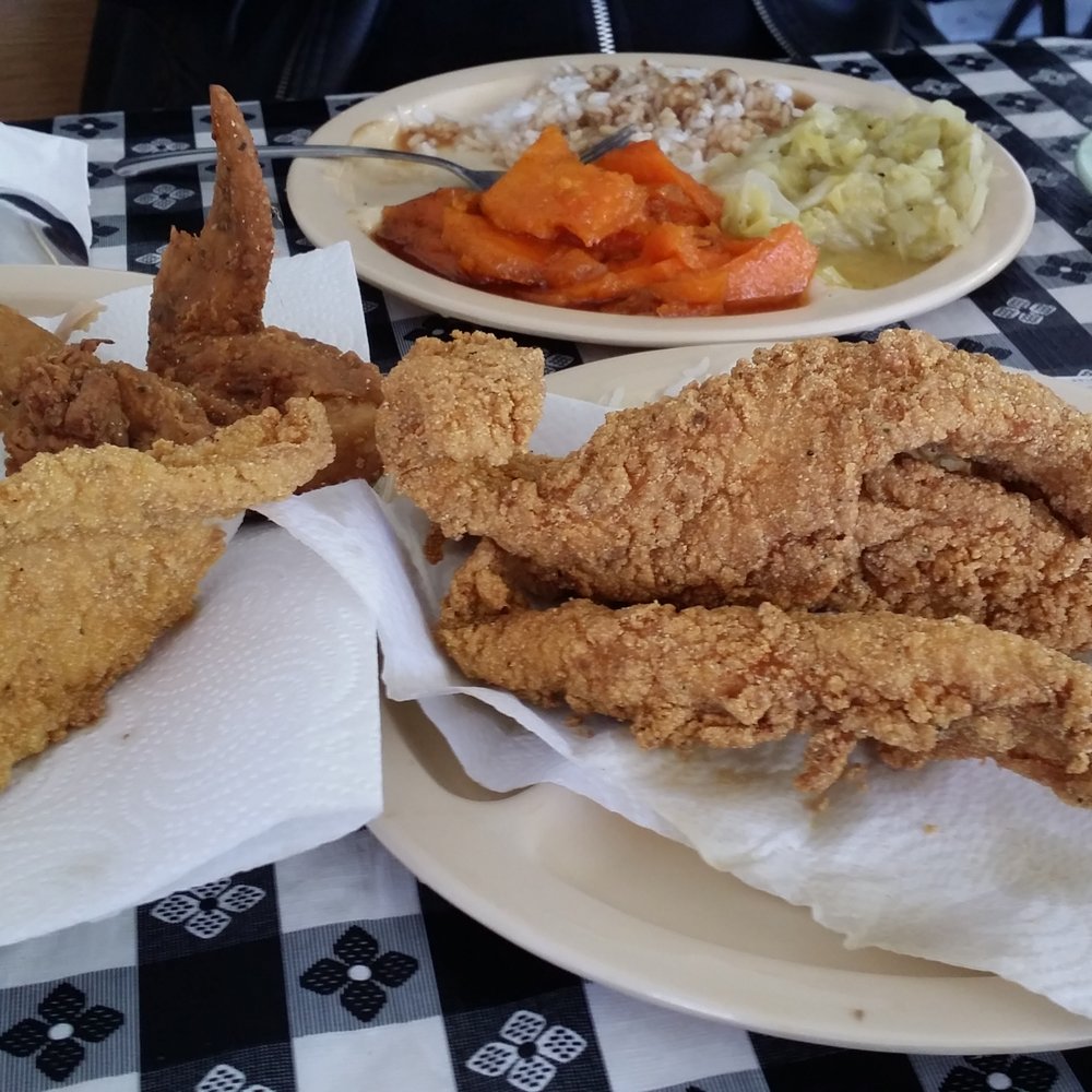 Fried fish  and chicken wings