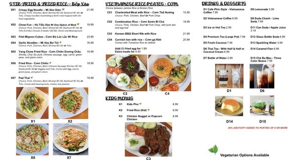 Menu photo 2 Sidestreet Pho and Grill Las Vegas, NV Menu photo 2 Sidestreet Pho and Grill Las Vegas, NV
