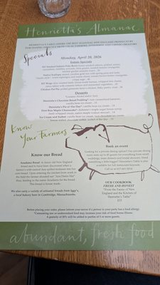 Menu photo 1 Henrietta's Table Cambridge, MA