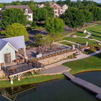 Paddle Dog Adventures - an aerial view of a house and dock - Paddleboarding Near Me - Franklin, Tennessee