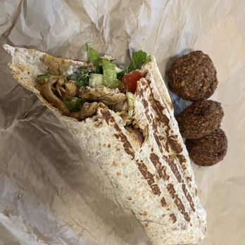 NAYA - Chicken Shwarma on a Naya Roll - Mediterranean Near Me - New York, New York NAYA - Chicken Shwarma on a Naya Roll - Mediterranean Near Me - New York, New York