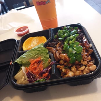 WaBa Grill - Chicken and steak plate with extra meat, deal of the day got me a free drink with the purchase of a plate. - Asian Fusion Near Me - Riverside, California