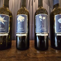 The four wines offered for the tasting. $15