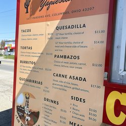 Taqueria La Yaquesita - Menu