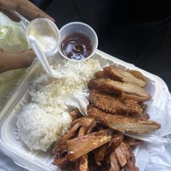 Theses sickos gave me bbq and ranch instead of katsu sauce and salad dressing