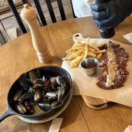 New menu! Steak & frites and mussels New menu! Steak & frites and mussels