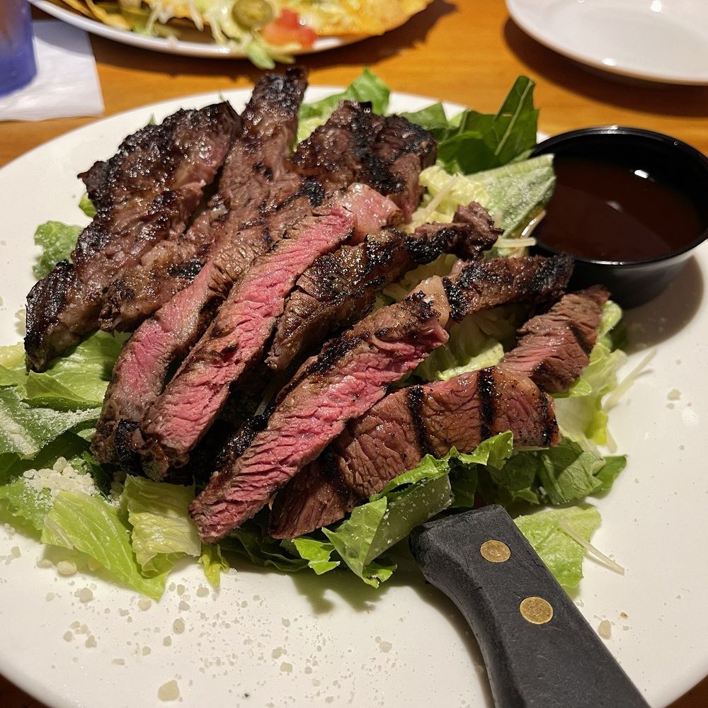 Chargrilled Ribeye Steak Caesar salad- look at that steak! And got $14.99??? Wow Chargrilled Ribeye Steak Caesar salad- look at that steak! And got $14.99??? Wow