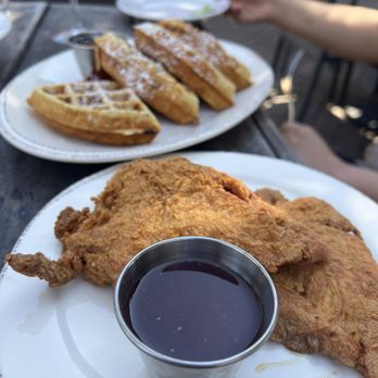 Mud Bugs A Cajun Joint - Chicken & waffles (chicken on the side) - Cajun/Creole Near Me - Buda, Texas