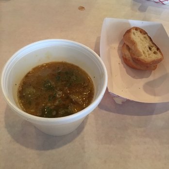 Holly Crab - $6 shrimp gumbo soup...not even close to a full cup - Seafood Near Me - Boston, Massachusetts Holly Crab - $6 shrimp gumbo soup...not even close to a full cup - Seafood Near Me - Boston, Massachusetts