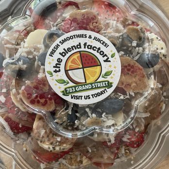 The Blend Factory - Coco Berry Acai Bowl with additional banana and almond butter - Salad Near Me - Brooklyn, New York The Blend Factory - Coco Berry Acai Bowl with additional banana and almond butter - Salad Near Me - Brooklyn, New York