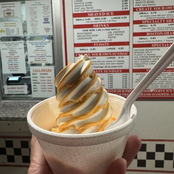 Nathan's Dairy Bar - orange soft serve - Ice Cream & Frozen Yogurt Near Me - Manassas, Virginia