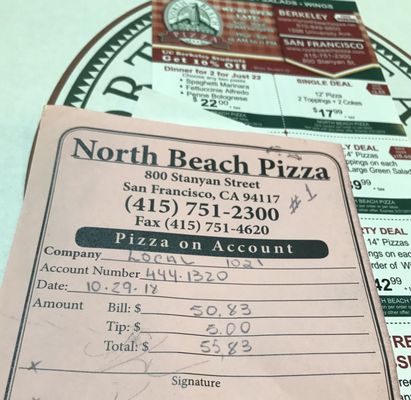 Menu photo 3 North Beach Pizza San Francisco, CA