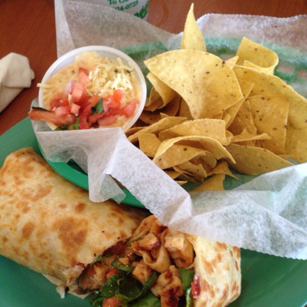 The Froghead Grill - Bully wrap with a side of queso and chips - American Near Me - Clinton, Mississippi The Froghead Grill - Bully wrap with a side of queso and chips - American Near Me - Clinton, Mississippi
