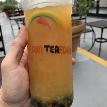 Sun Tea Day - fruit tea with lychee jelly & boba - Bubble Tea Near Me - Arcadia, California Sun Tea Day - fruit tea with lychee jelly & boba - Bubble Tea Near Me - Arcadia, California