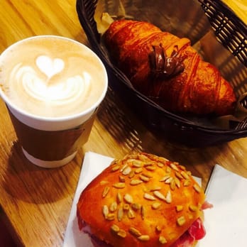 Rosetta Bakery - My incredible breakfast - cappuccino (yum!), Nutella croissant (amazing!!), and prosciutto sandwich (the only thing I'd pass on) - Bakeries Near Me - Miami Beach, Florida Rosetta Bakery - My incredible breakfast - cappuccino (yum!), Nutella croissant (amazing!!), and prosciutto sandwich (the only thing I'd pass on) - Bakeries Near Me - Miami Beach, Florida