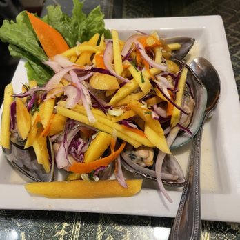 Jitlada - 98. Lemongrass Mussels (with mango) - Thai Near Me - Los Angeles, California Jitlada - 98. Lemongrass Mussels (with mango) - Thai Near Me - Los Angeles, California