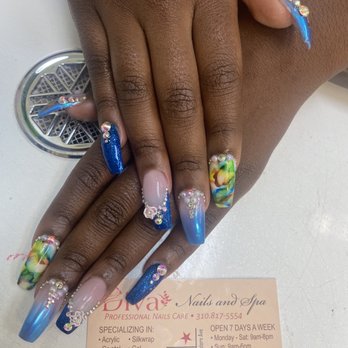 Diva Nails and Spa - Full set with design - Nail Salons Near Me - Gardena, California Diva Nails and Spa - Full set with design - Nail Salons Near Me - Gardena, California