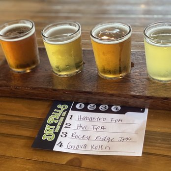 Dry Falls Brewing - Tasting flight - Breweries Near Me - Hendersonville, North Carolina Dry Falls Brewing - Tasting flight - Breweries Near Me - Hendersonville, North Carolina